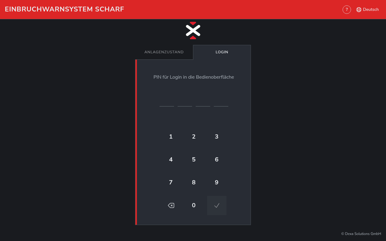 Anmeldung über den Reiter LOGIN